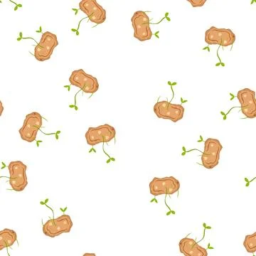 Pattern sustainability grass seed bomb cartoon vector 스톡 일러스트