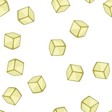 Pattern sustainable ice cubes reusable cartoon vector Stock Illustration