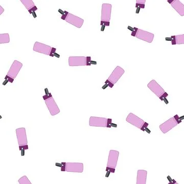 Pattern sustainable water bottle reusable cartoon vector Stock Illustration