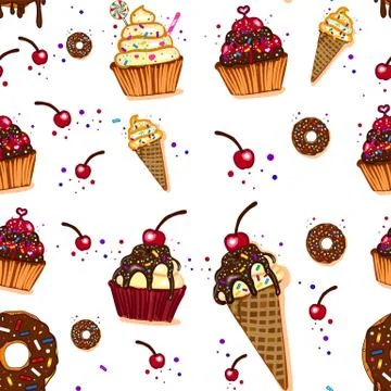 Pattern sweet bukery Stock Illustration