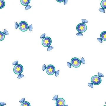 Pattern sweet candy cartoon vector Stock Illustration
