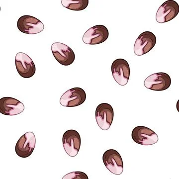 Pattern sweet chocolate egg cartoon vector Stock Illustration