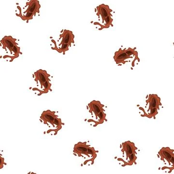 Pattern sweet chocolate splash cartoon vector Stock Illustration