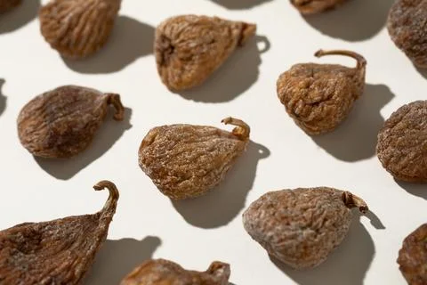 Pattern of sweet dried figs Stock Photos