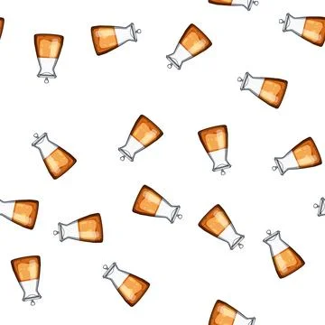 Pattern sweet honey jar cartoon vector Stock Illustration