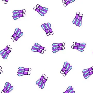 Pattern swim flippers cartoon vector 库存插图