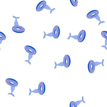 Pattern swim inflatable ring cartoon vector 库存插图