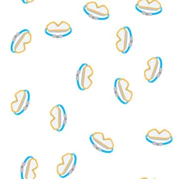 Pattern swim pool goggles cartoon vector Stock Illustration