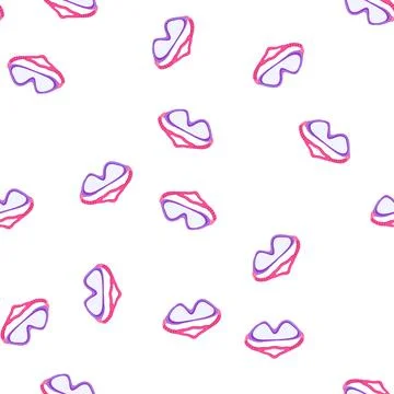 Pattern swimmer pool goggles cartoon vector Stockillustratie