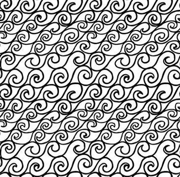Pattern with swirls Stock Illustration