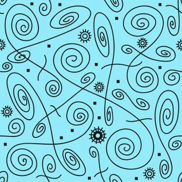 Pattern with swirls Stock Illustration