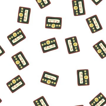 Pattern switches retro control panel cartoon vector イラスト素材