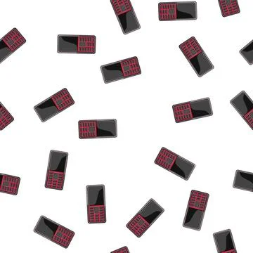 Pattern symbol button phone cartoon vector Stock Illustration