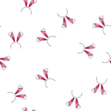 Pattern symbol easter bunny ear cartoon vector 库存插图