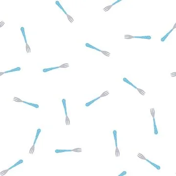 Pattern symbol fork cartoon vector Stock Illustration