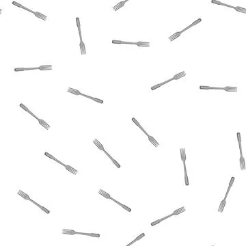 Pattern symbol fork cartoon vector Stock Illustration