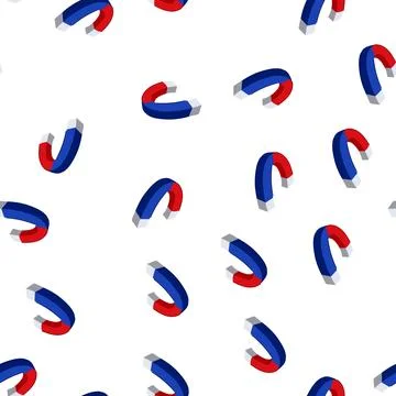Pattern symbol magnet cartoon vector Stock Illustration