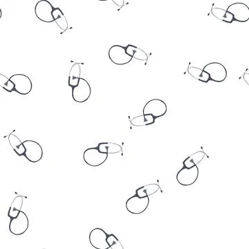 Pattern symbol stethoscope cartoon vector Stock Illustration