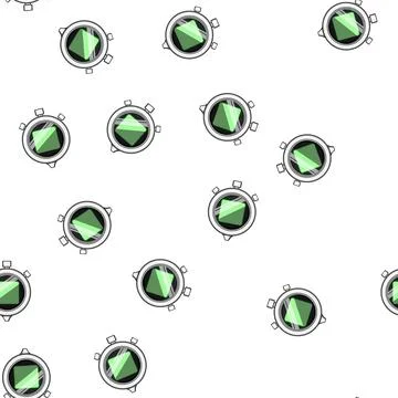 Pattern symbol stopwatch cartoon vector Stock Illustration