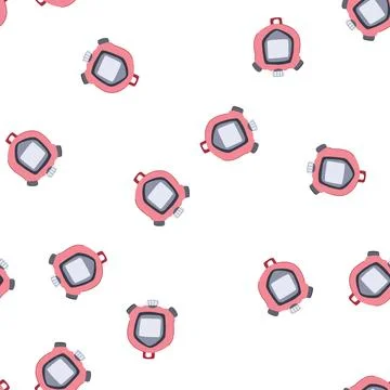 Pattern symbol stopwatch cartoon vector Stock Illustration