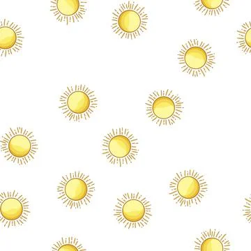 Pattern symbol sun cartoon vector Stock Illustration