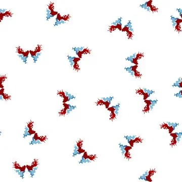 Pattern Symmetrical abstract inkblot resembling rorschach test card Stock Illustration
