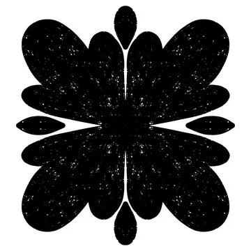 Pattern symmetrical texture imprint black element vector tile pattern Stock Illustration