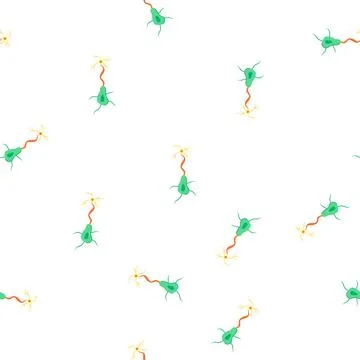 Pattern synapse neurons cartoon vector Stockillustratie