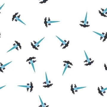 Pattern system garden sprinkler cartoon vector Stock Illustration
