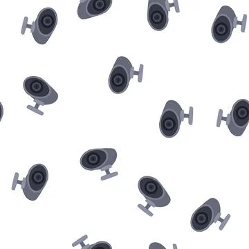 Pattern system ip camera cartoon vector Stock Illustration