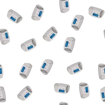 Pattern system smoke detector cartoon vector Stock Illustration