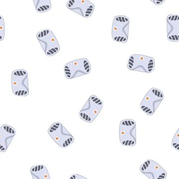 Pattern system smoke detector cartoon vector Stock Illustration