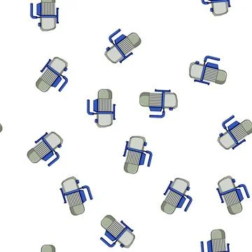 Pattern system vacuum pump cartoon vector Illustrazione stock