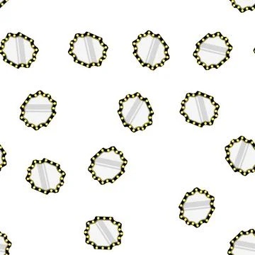 Pattern table makeup mirror frame cartoon vector Stock Illustration