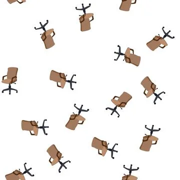 Pattern table office chair cartoon vector 库存插图