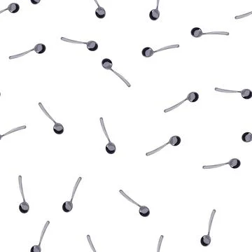 Pattern table spoon cartoon vector Stock Illustration