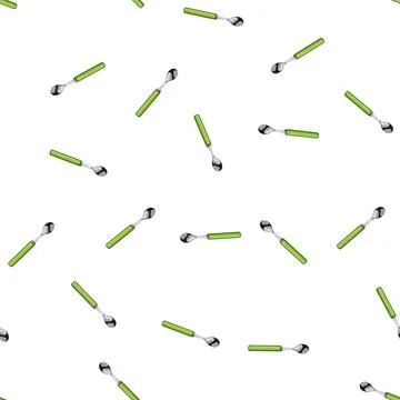 Pattern table tea spoon cartoon vector Stock Illustration