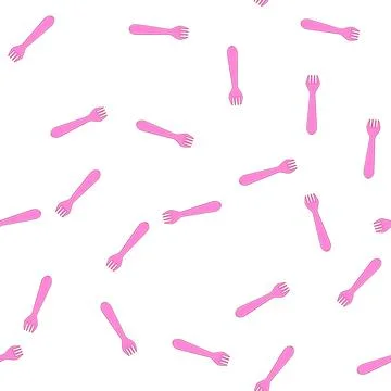 Pattern table toddler fork cartoon vector Illustrazione stock