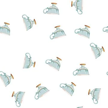 Pattern table vintage cup cartoon vector sign Stock Illustration