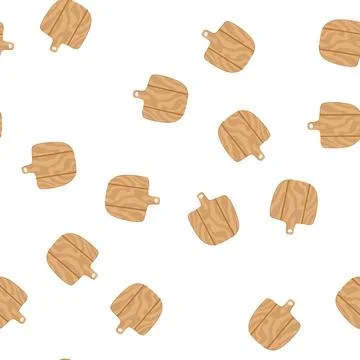 Pattern table wooden pizza board cartoon vector Stock Illustration