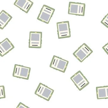 Pattern tablet e-reader cartoon vector Stock Illustration