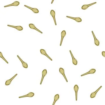 Pattern tableware ceramic soup spoon cartoon vector Stock Illustration