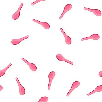 Pattern tableware ceramic soup spoon cartoon vector Stock Illustration