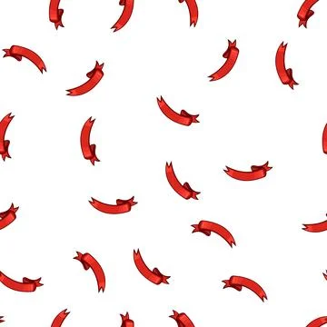 Pattern tag red ribbon cartoon vector Illustrazione stock