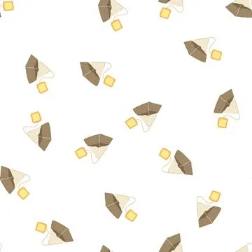 Pattern tag teabag cartoon vector Stock Illustration
