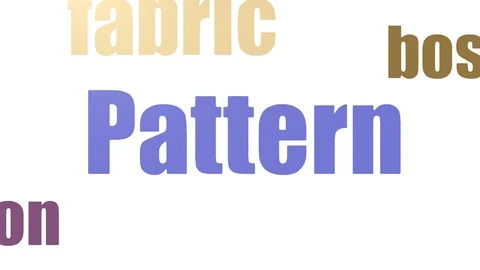 Pattern Tagcloud Animated On White Background 動画素材 107206898