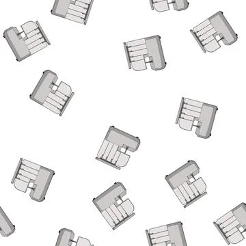 Pattern tailor overlock cartoon vector Stock Illustration