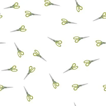 Pattern tailor scissor cut cartoon vector Ilustração Stock