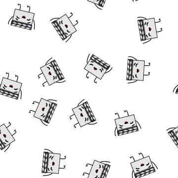 Pattern take clapper board character cartoon vector Stock Illustration