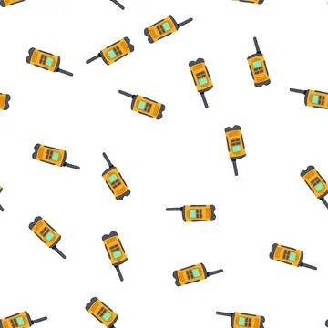 Pattern talking walkie talkie cartoon vector Stock Illustration